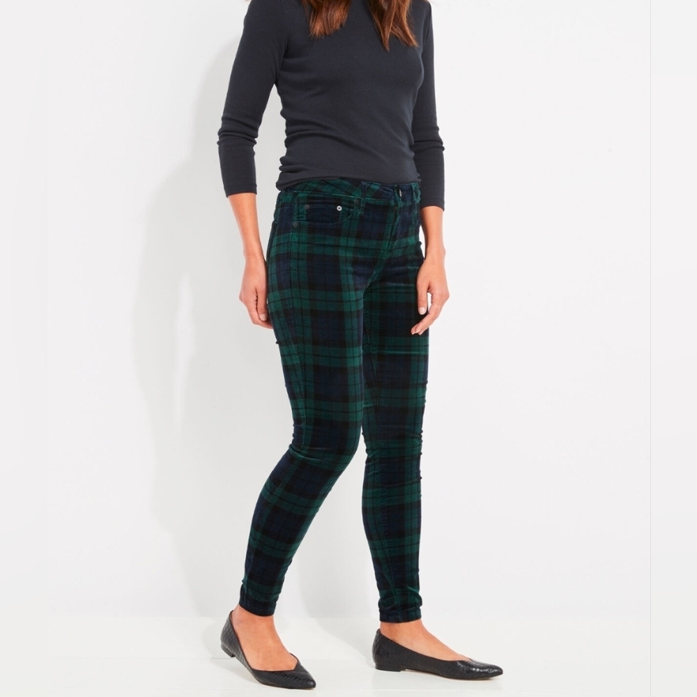 Vineyard Vines Jamie Blackwatch Plaid Velveteen Pants Size 00 NWOT!